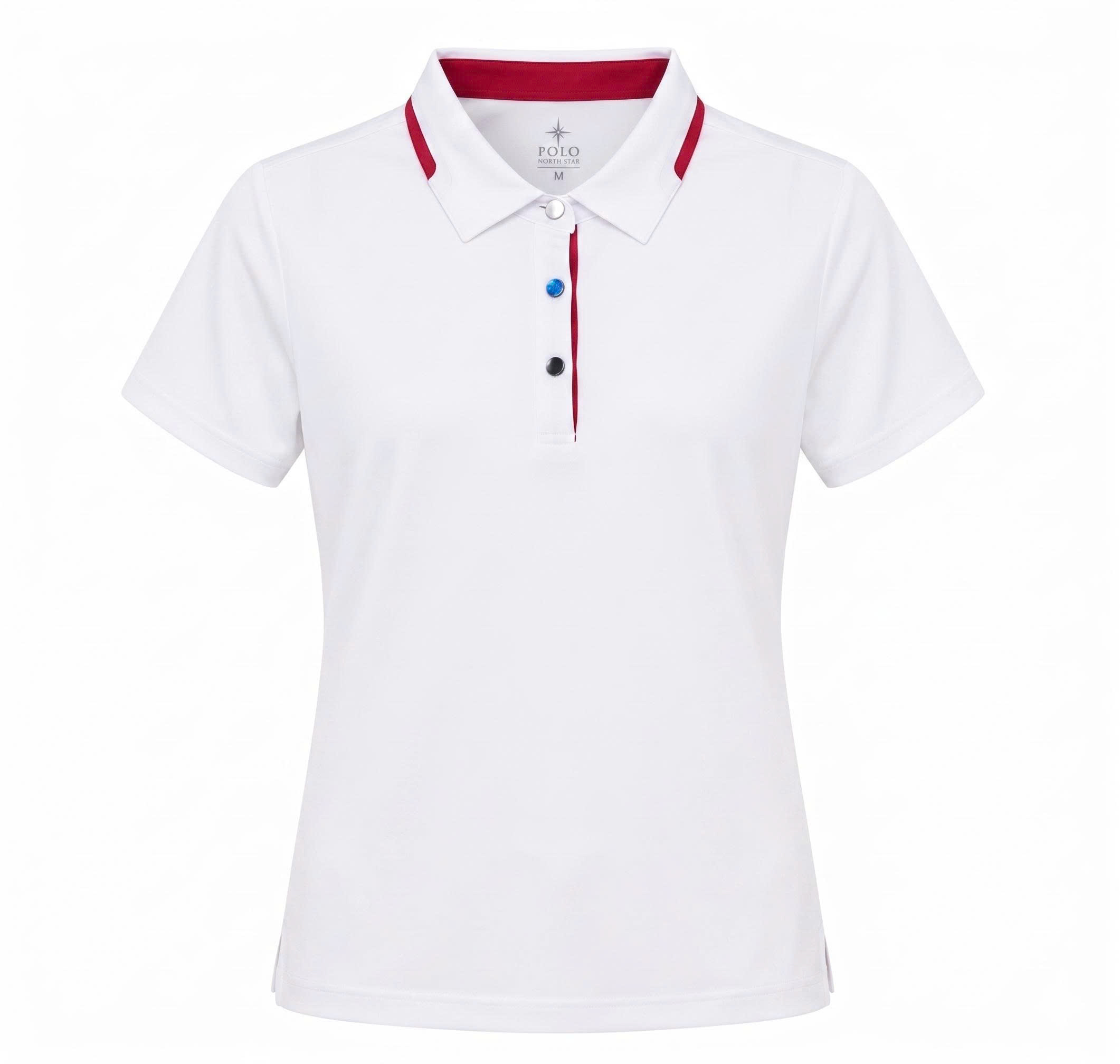 White Flag Women's Polo trên nền trung tính