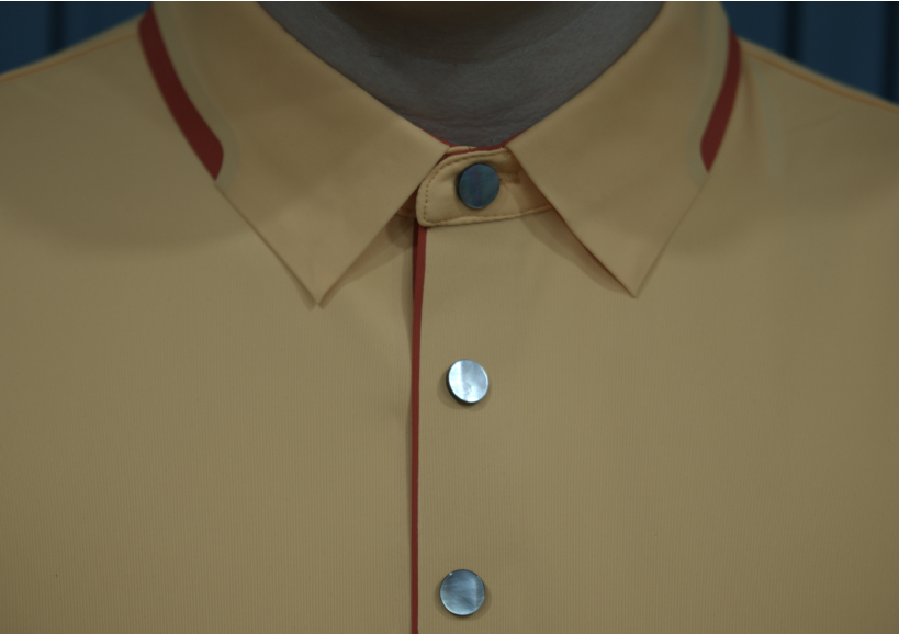 Polo Ngắn Tay Nam - Vàng Cam góc 4