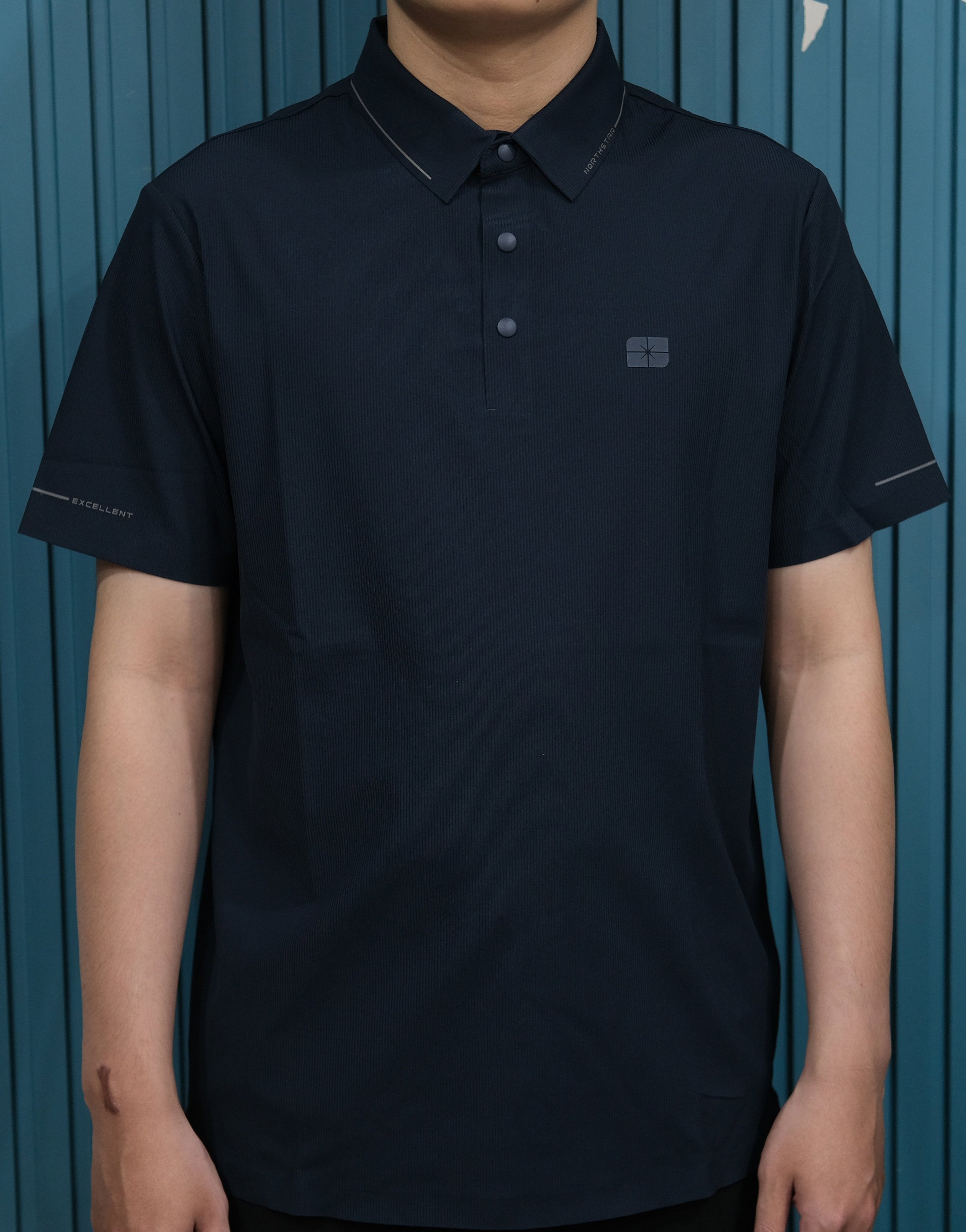 Polo Nam - Ngắn Tay - Xanh Navy góc 3