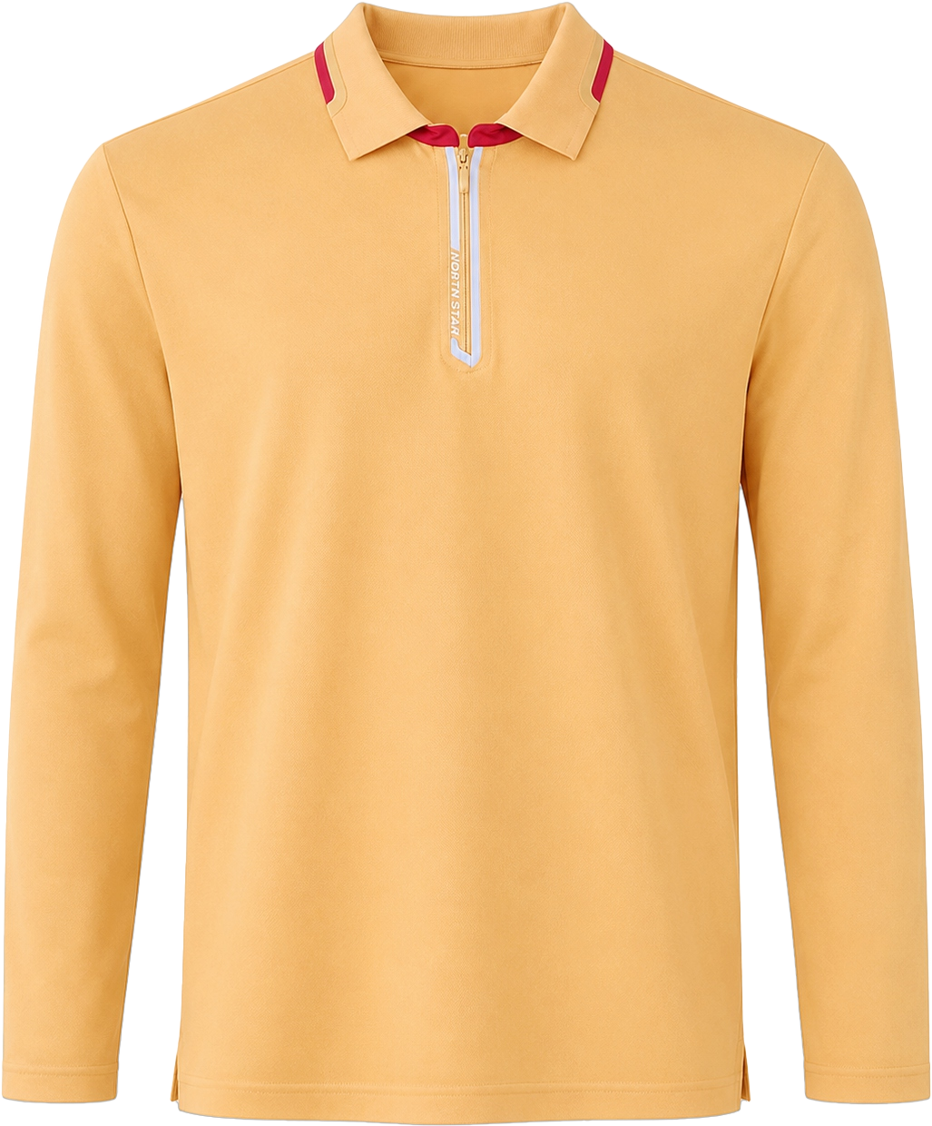 Polo Nam - Dài Tay - Vàng Cam trên nền trung tính