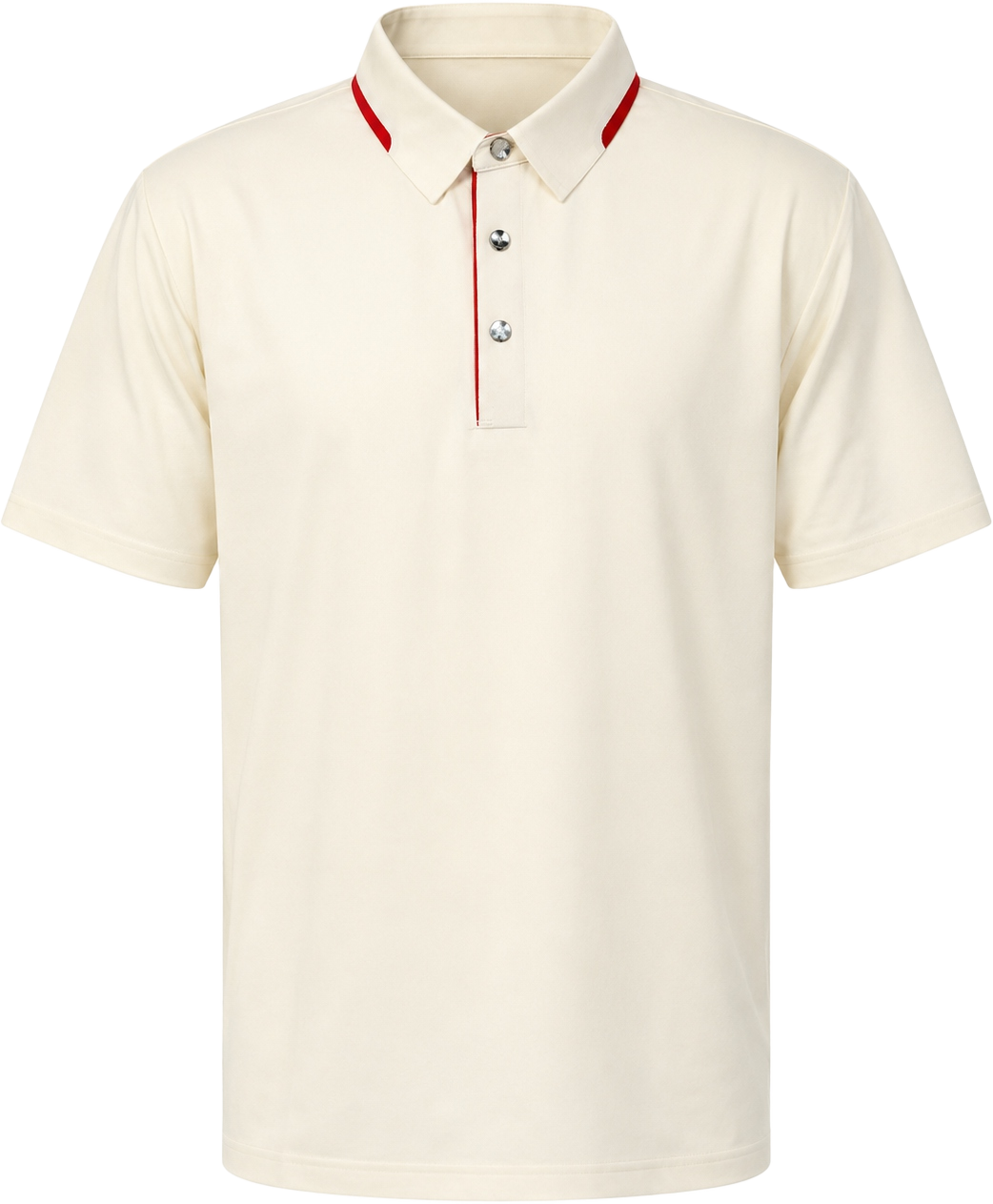 Polo Ngắn Tay Nam - Trắng Kem trên nền trung tính