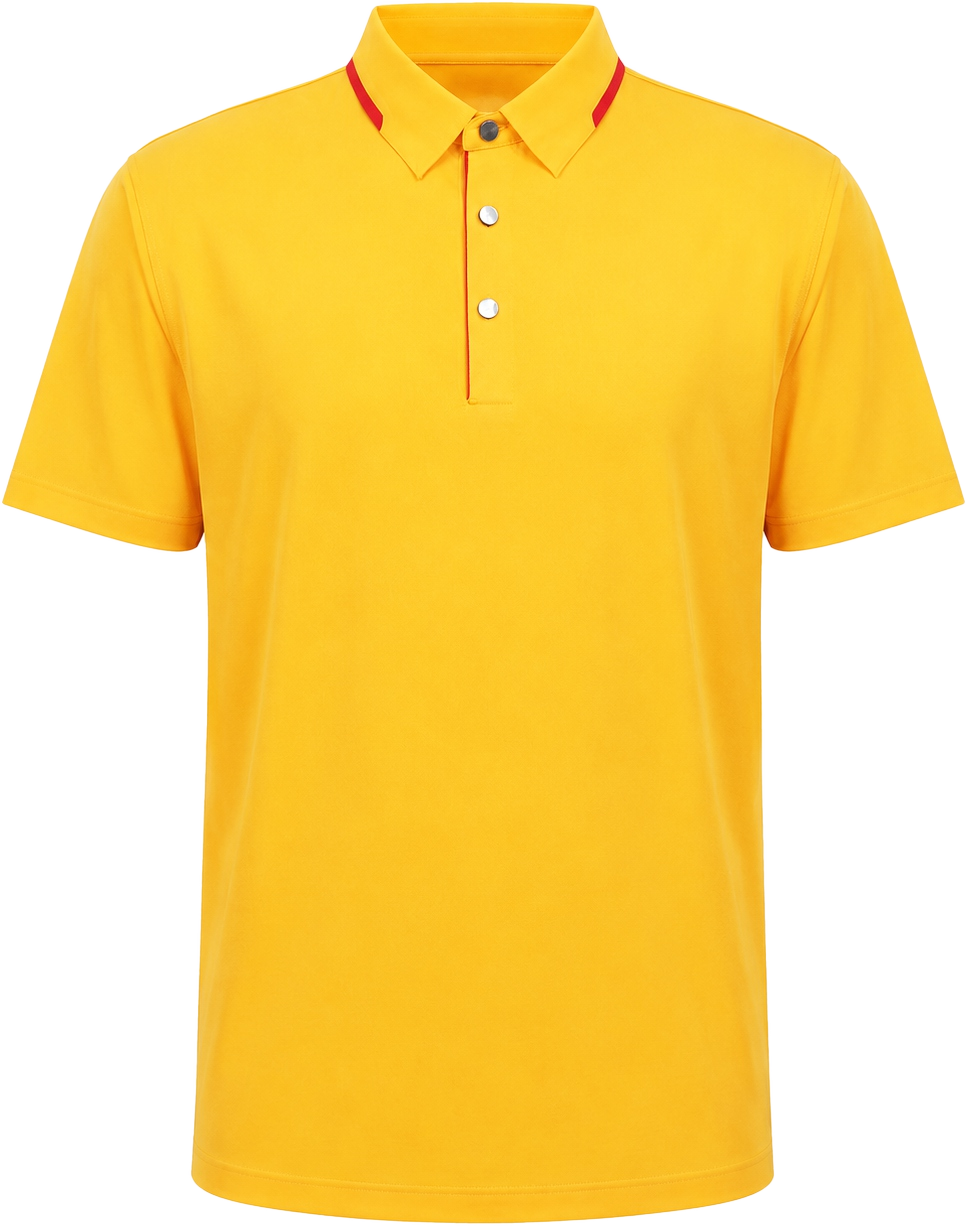 Polo Ngắn Tay Nam - Vàng Cam trên nền trung tính