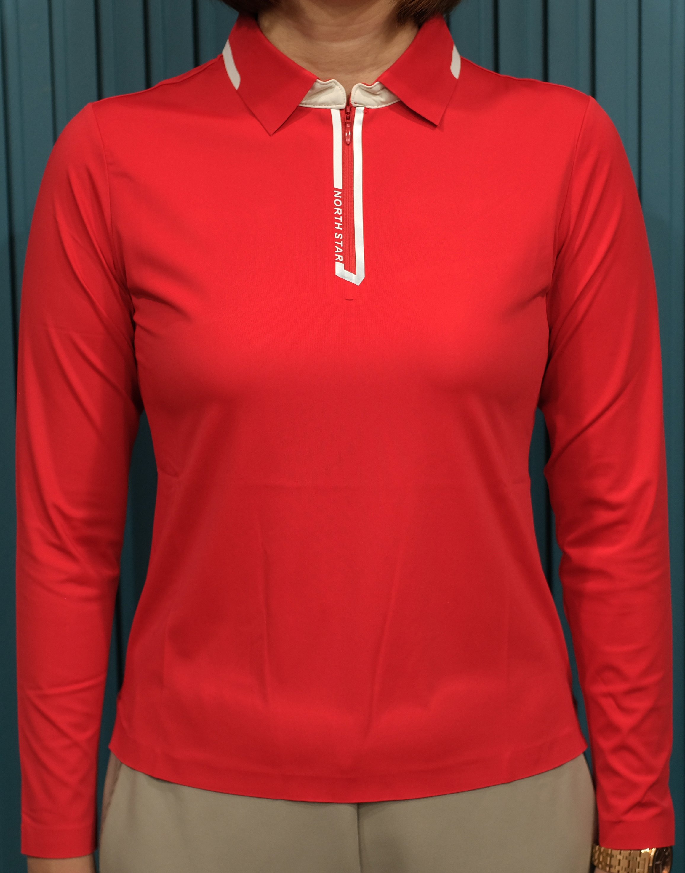 Polo Nữ - Dài Tay -  Đỏ góc 4