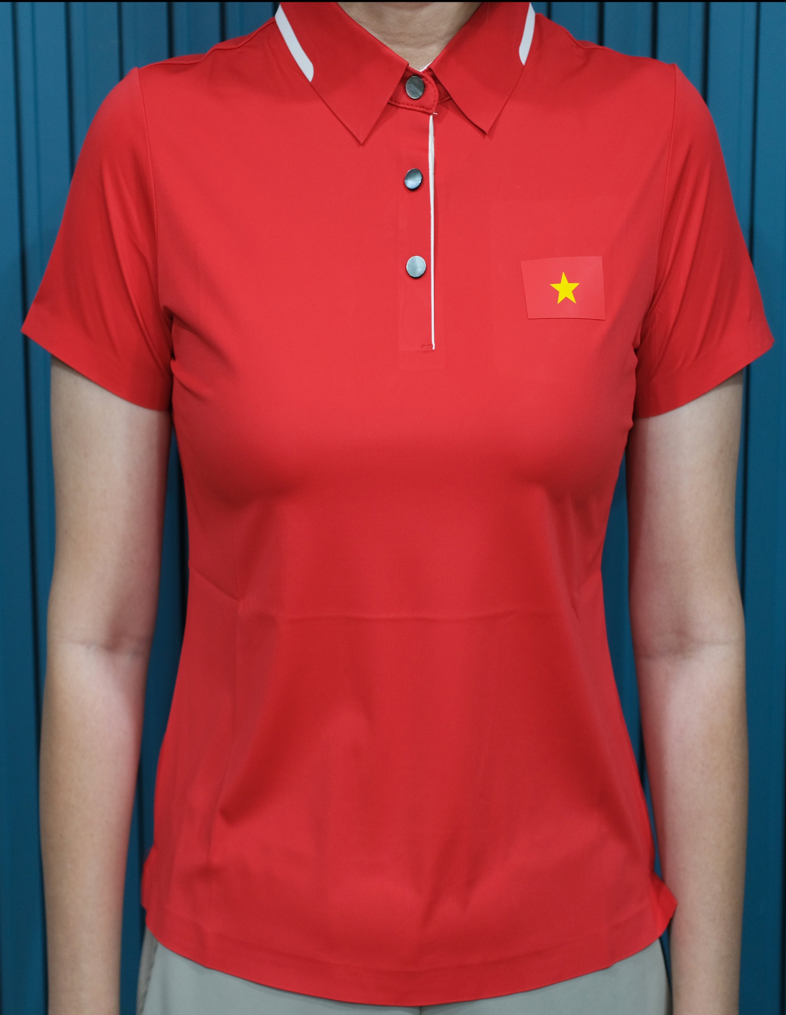 Polo Nữ - Ngắn Tay -  Đỏ góc 3