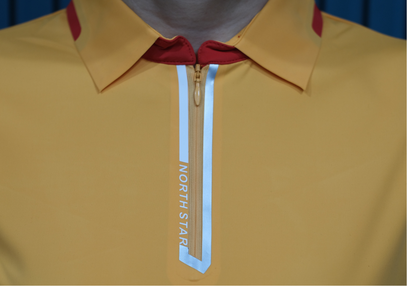 Polo Nam - Dài Tay - Vàng Cam góc 3